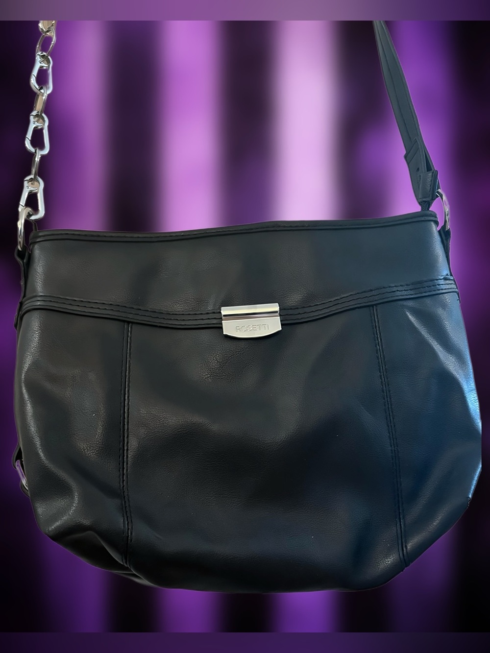 Rossetti Faux Leather Convertible Shoulder Bag